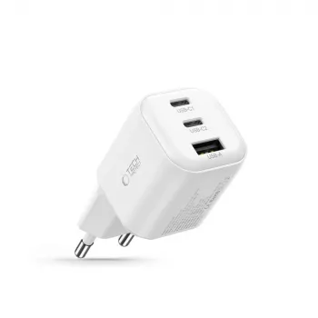 TECH-PROTECT NCA100W-GAN-AVS 3-Port GaN Network Charger PD 3.2 100W / QC3.0 White