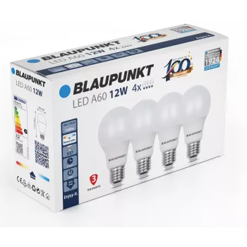 LED žárovka Blaupunkt E27 A60 1260 lm 12 W 4000 K, 4 ks (BLAUPUNKT-E27-12W-NW-4)