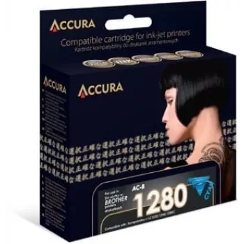Accura kompatibilní azurová inkoustová kazeta pro Brother LC1280XLC/LC1240XLC/LC1220XLC (vysoká výtěžnost, 1200 stran)