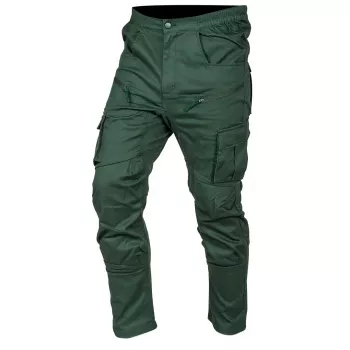 Pracovní jogger kalhoty NEO TOOLS OUTDOOR, zelené, velikost M – strečová bavlna s poutkem na nářadí