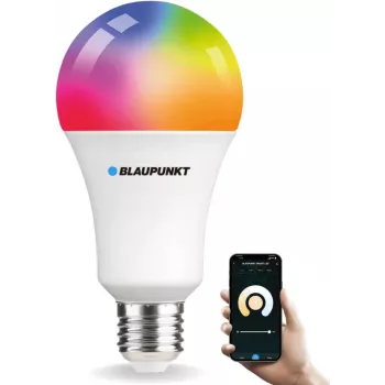 Chytrá LED žárovka Blaupunkt E27 9W A60 – Tunable White & RGB, Wi-Fi, Alexa/Google Assistant