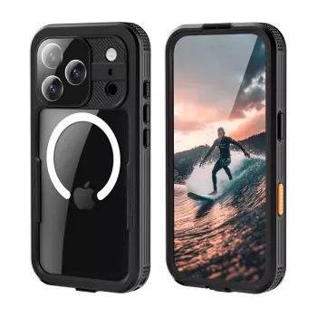 Crong Seal Cover IP68 vodotěsné pouzdro pro iPhone 17 Pro (černé)