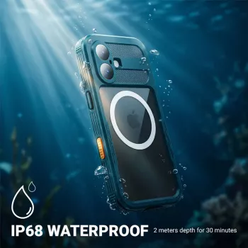 Crong Seal Cover IP68 vodotěsné pouzdro pro iPhone 17 Pro (černé)