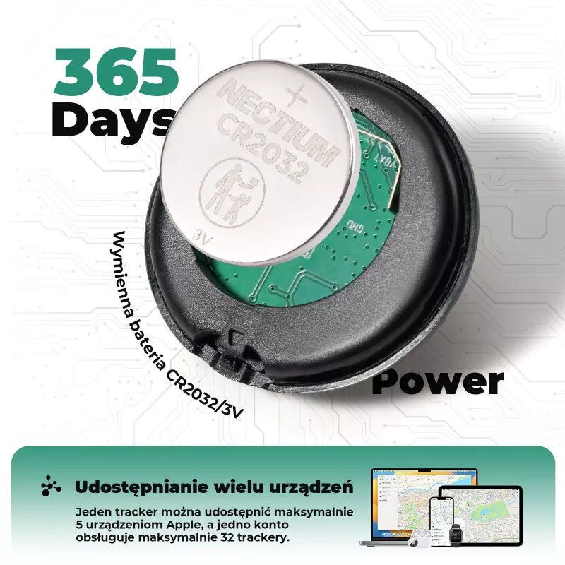 ROCKBROS RT1W Bluetooth tracker pro Apple Find My – černý