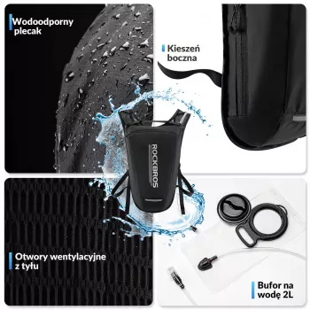 Rockbros H32 hydropack s 2l vakem – černý