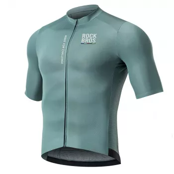 Pánský cyklistický dres s krátkým rukávem ROCKBROS Road to Sky - šedo-modrý, velikost S