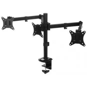 BRATECK LDT66-C034 jednomonitorový držák na stůl s plynovým ramenem pro obrazovky 17-32 inch, 9kg, VESA 75/100, svorka a průchodka, černý