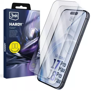 3mk Hardy Fusion pouzdro pro Apple iPhone 17 Pro Max / 18 Pro Max - průhledné hybridní pouzdro s ochranou proti pádu MIL-STD-810G, kompatibilní s MagSafe a bezdrátovým nabíjením