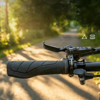 ROCKBROS G326PL ergonomické lock-on rukojeti na kolo - černé