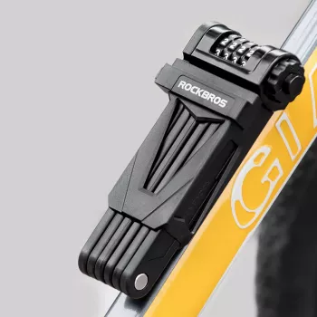 Skládací kombinovaný zámek na kolo ROCKBROS LFCXR0085, černý