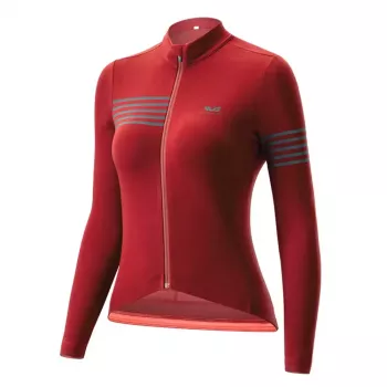 Dámský termo cyklistický dres s dlouhým rukávem ROCKBROS YPW065 TVI, podzim/zima, červený, velikost S