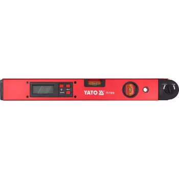 YATO Elektronický digitální úhloměr 400mm s LCD displejem a funkcí Hold