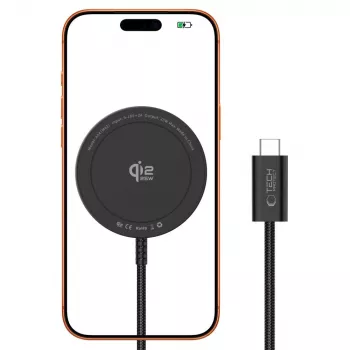 TECH-PROTECT A54 Magnetická MagSafe bezdrátová nabíječka 25W Qi2.2 černá