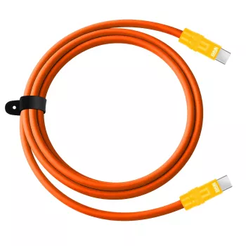 Newell USB-C na USB-C kabel 100W, 2m, silikon, oranžovo-žlutý