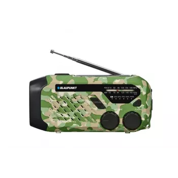 Blaupunkt ER10GC přenosný analogový FM/AM přijímač s teleskopickou anténou, integrovaným reproduktorem, madlem, zelený