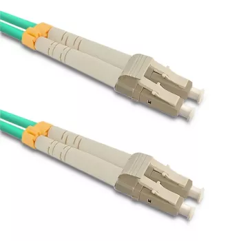 Qoltec LC/UPC na LC/UPC 2,0 m tyrkysový OM3 multimode duplexní optický patch kabel