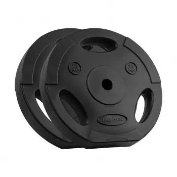 REBEL ACTIVE bitumenová sada závaží 2x15 kg, 31 mm otvor, Tri-Grip rukojeti