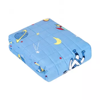 Závažová deka REBEL PREMIUM pro děti, 100% bavlna, vzor vesmír, 100x150 cm, 4 kg