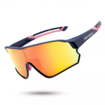 Polarizované cyklistické brýle Rockbros 10134PL – modro-růžové