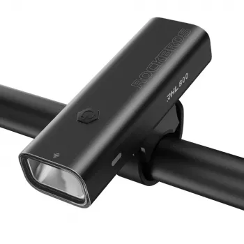 Rockbros 24710012001 přední cyklistické světlo 800 lm s kabelem USB-C na USB-A, černé