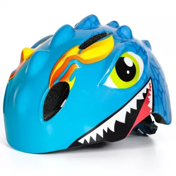 Dětská cyklistická helma Wozinsky, motiv draka, lehká, 50-54 cm, modrá