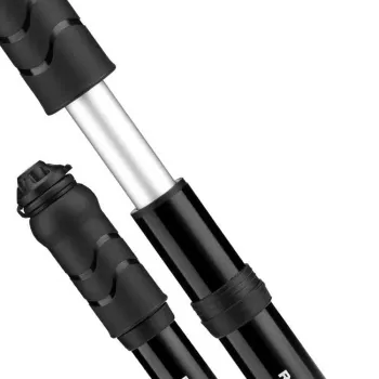 Mini ruční pumpa na kolo ROCKBROS 810PCS-HP s ohebnou hadicí pro ventily Presta a Schrader – černá