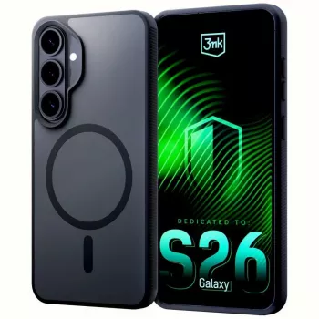 3MK Smoke MagCase pro Samsung Galaxy S26 – černé (průsvitné) ochranné pouzdro kompatibilní s MagSafe