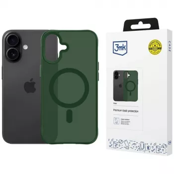 3MK Smoke MagCase pro Apple iPhone 17 – zelené průsvitné pouzdro MagSafe s vojenskou ochranou proti pádu