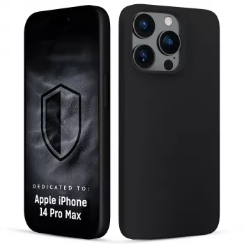 3MK PROTECTION Hardy Mellow Case for Apple iPhone 14 Pro Max - Black, Flexible TPU, Drop Protection
