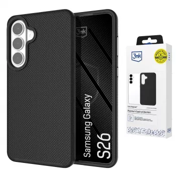 3MK Fortis MagCase pro Samsung Galaxy S26 - průhledný MagSafe kryt na záda s ochranou proti pádu Absorber150™