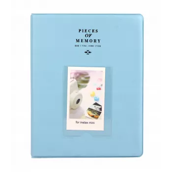 LOVEINSTANT velké fotoalbum pro 128 fotografií pro Instax Mini 7 8 9 11 světle modré