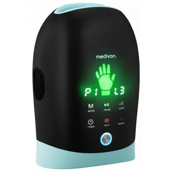 MEDIVON Hand Max Hand and Wrist Massager with Heat, Black
