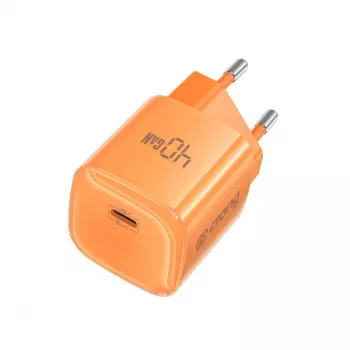 Nabíječka Crong NEO GaN 40W USB-C PD 3.2 s AVS (oranžová)