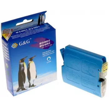 G&G kompatibilní inkoustová kazeta pro Brother LC-970C/LC-1000 azurová (400 stran, 11ml, Smart Chip)