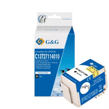 G&G kompatibilní černá inkoustová kazeta s vysokou výtěžností pro Epson 27XL T2711 C13T27114012