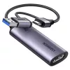 Video capture karta Ugreen CM629 HDMI na USB 2K 30Hz, Space Gray