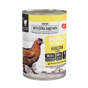 Monoproteinové mokré krmivo pro kočky Wiejska Zagroda kuře Adult 400 g