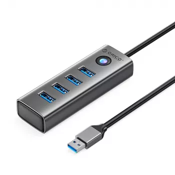 ORICO PDD4U-U3 4portový USB 3.0 hub - šedý