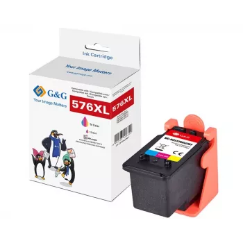 G&G kazeta Canon CL-576XL XXL náplň: 13,5 ml barevná/400 str.