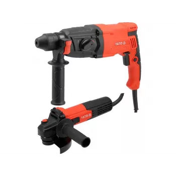 YATO 900W SDS+ vrtací kladivo a 125mm 750W úhlová bruska kombinovaná sada