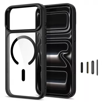 Tech-Protect Magmat MagSafe pouzdro pro iPhone 17 Pro / 18 Pro černá/průhledná