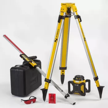 STABILA LAR 160 5dílná sada rotačního laseru s přijímačem, stativem, nivelační latí a kufrem