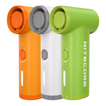 Nitecore NEF Nano přenosný ventilátor bílý - USB-C nabíjecí, 3 rychlosti, 2500mAh baterie