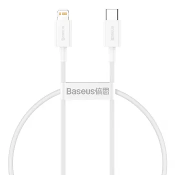 Baseus Superior Series USB-C na Lightning kabel 0,25 m bílý, 20W PD rychlé nabíjení a synchronizace dat