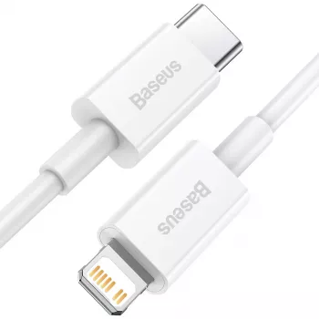 Baseus Superior Series USB-C na Lightning kabel 0,25 m bílý, 20W PD rychlé nabíjení a synchronizace dat