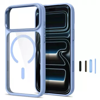 Tech-Protect Magmat MagSafe Clear Case for iPhone 17 Pro / 18 Pro - Light Blue Frame