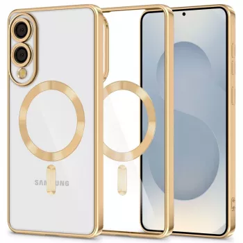 Tech-Protect Magflex MagSafe Samsung Galaxy S25 Edge Case Shiny Gold