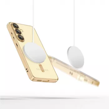 Tech-Protect Magflex MagSafe Samsung Galaxy S25 Edge Case Shiny Gold