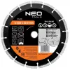 NEO TOOLS 230 mm laserem svařovaný segmentový diamantový řezný kotouč na beton a kámen, vrtání 22,2 mm