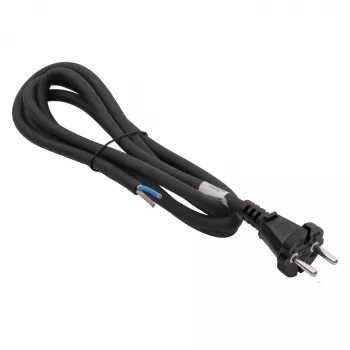 Akyga AK-OT-06S pryžový napájecí kabel H05RR-F 2 x 1,5 mm², zástrčka CEE 7/17 na volný konec, 5 m, černý